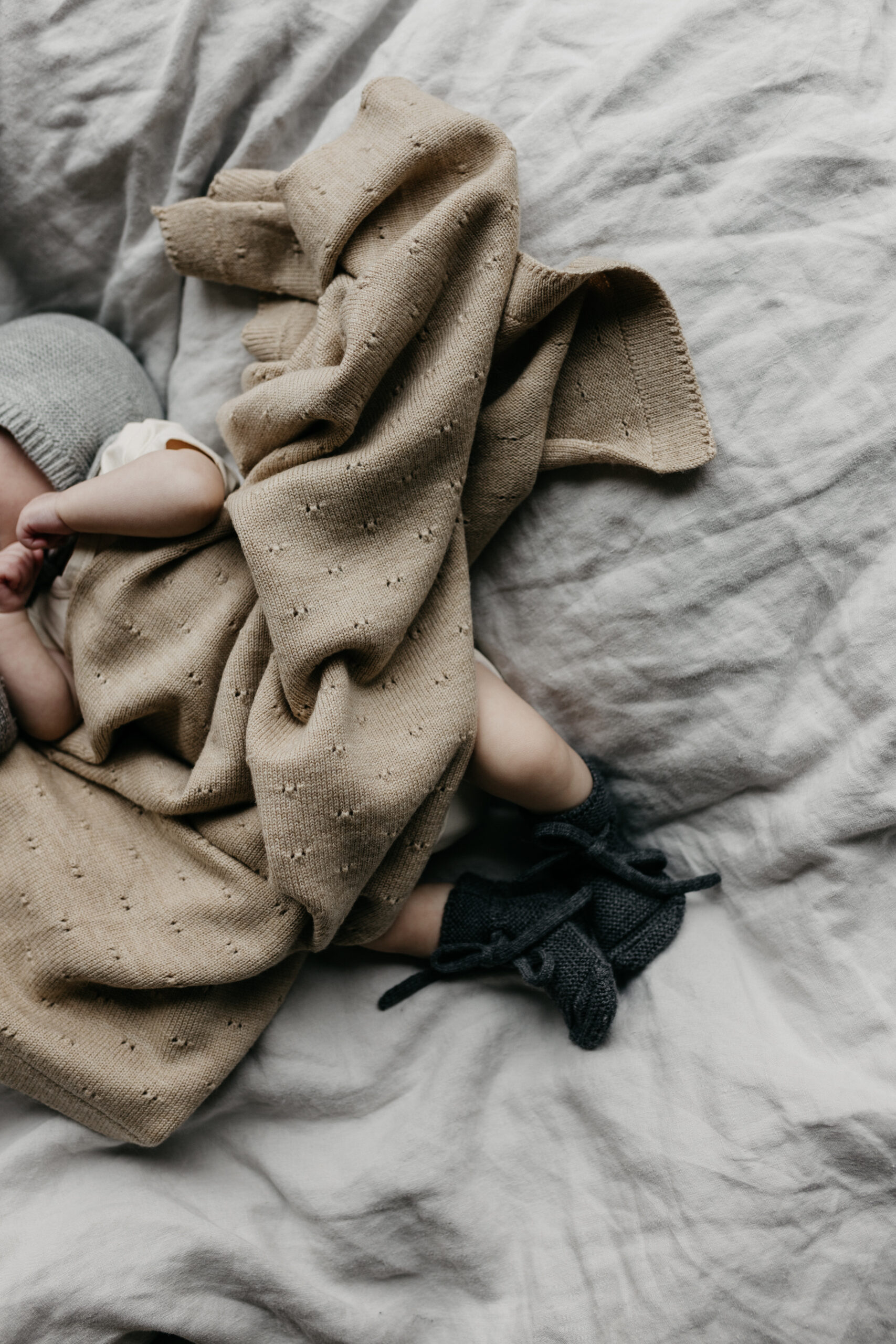 Hvid Blanket Bibi | Sand - Afbeelding 5