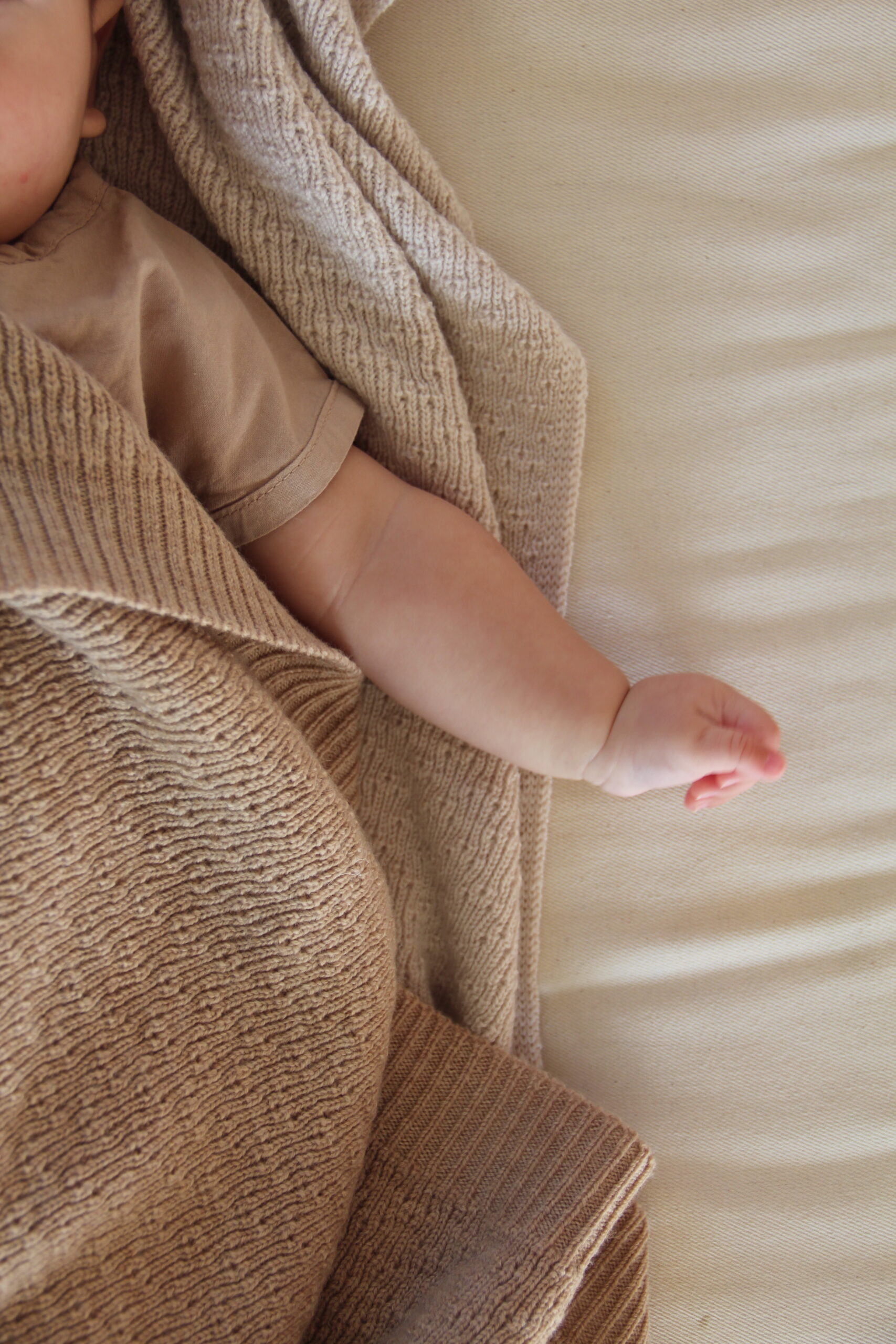 Hvid Blanket Dora | Sand - Afbeelding 3