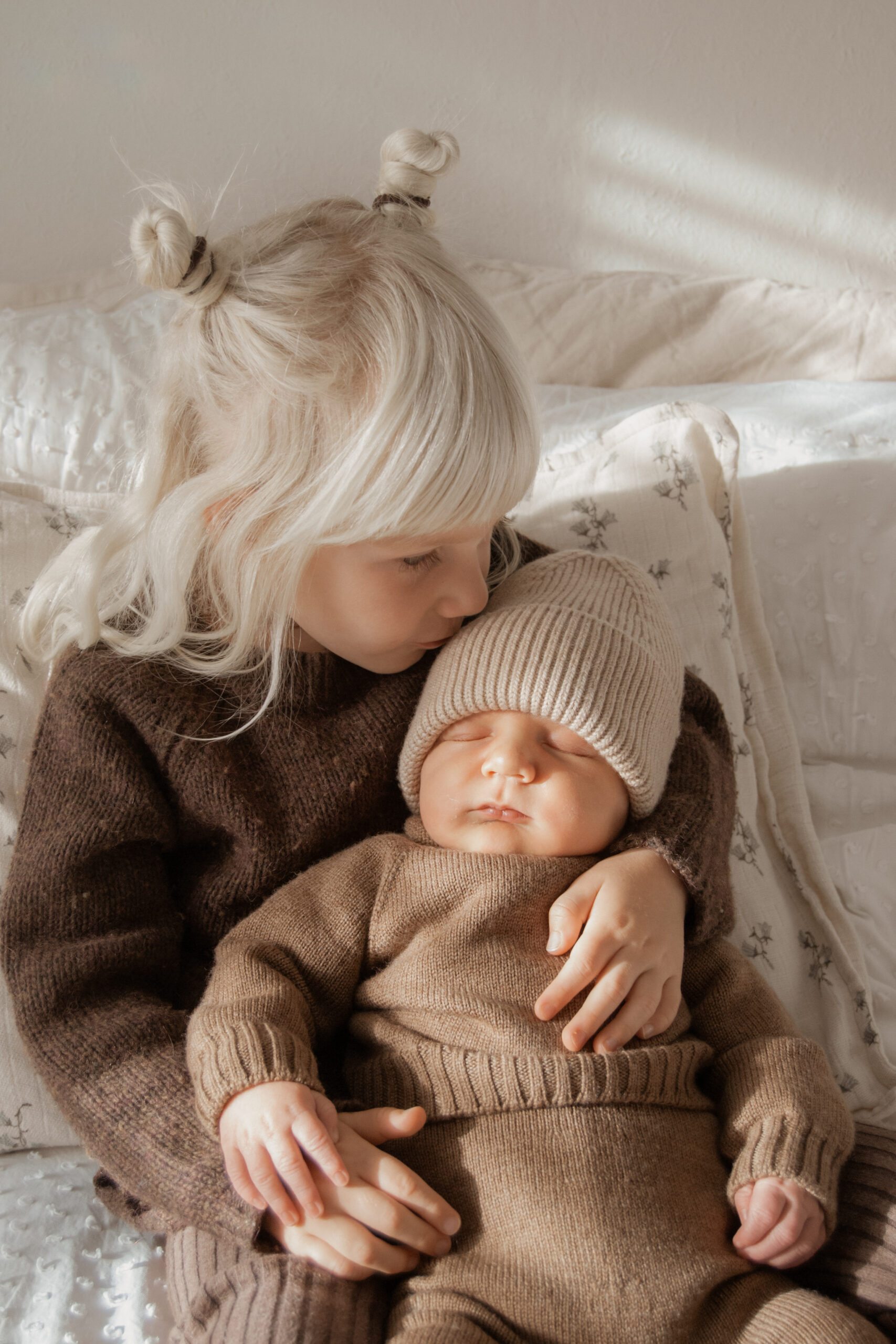 Hvid Beanie Cream | Newborn (0-6m) - Afbeelding 2