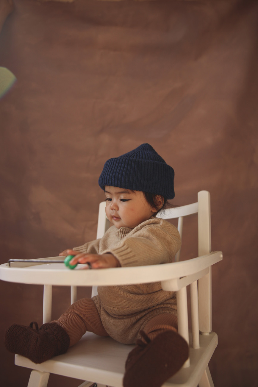 Hvid Beanie Fonzie Blue (2-5y) - Afbeelding 2