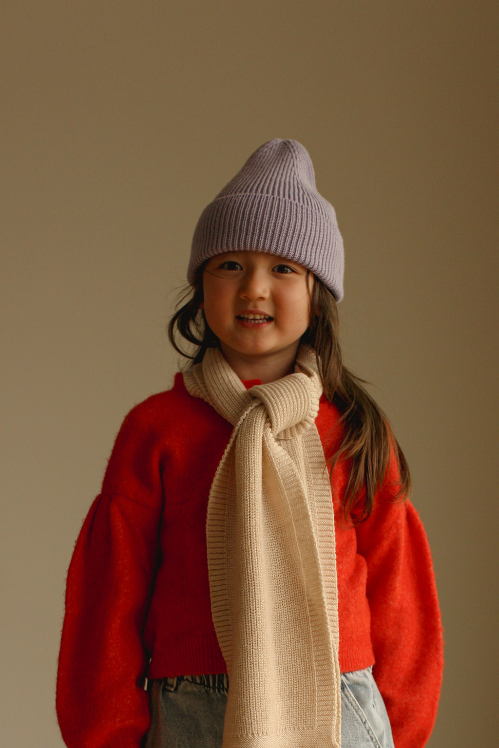 Hvid Beanie Fonzie Lilac (2-5y) - Afbeelding 3