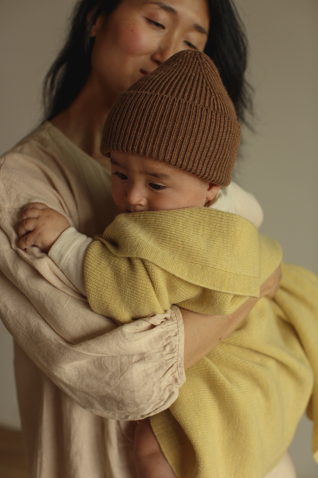 Hvid Beanie Fonzie Mocha (4m-18m) - Afbeelding 2