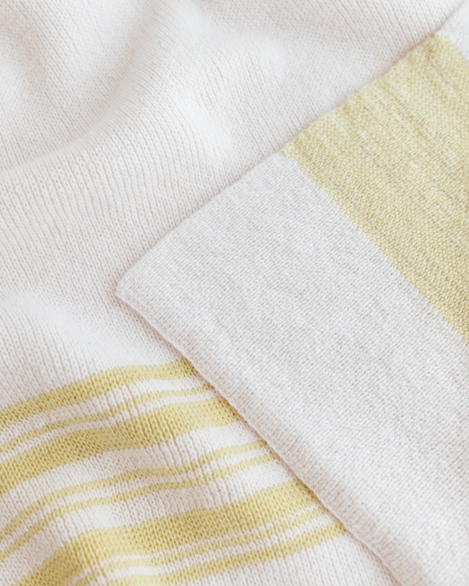 Hvid Blanket Gilbert Silver/Light Yellow - Afbeelding 2