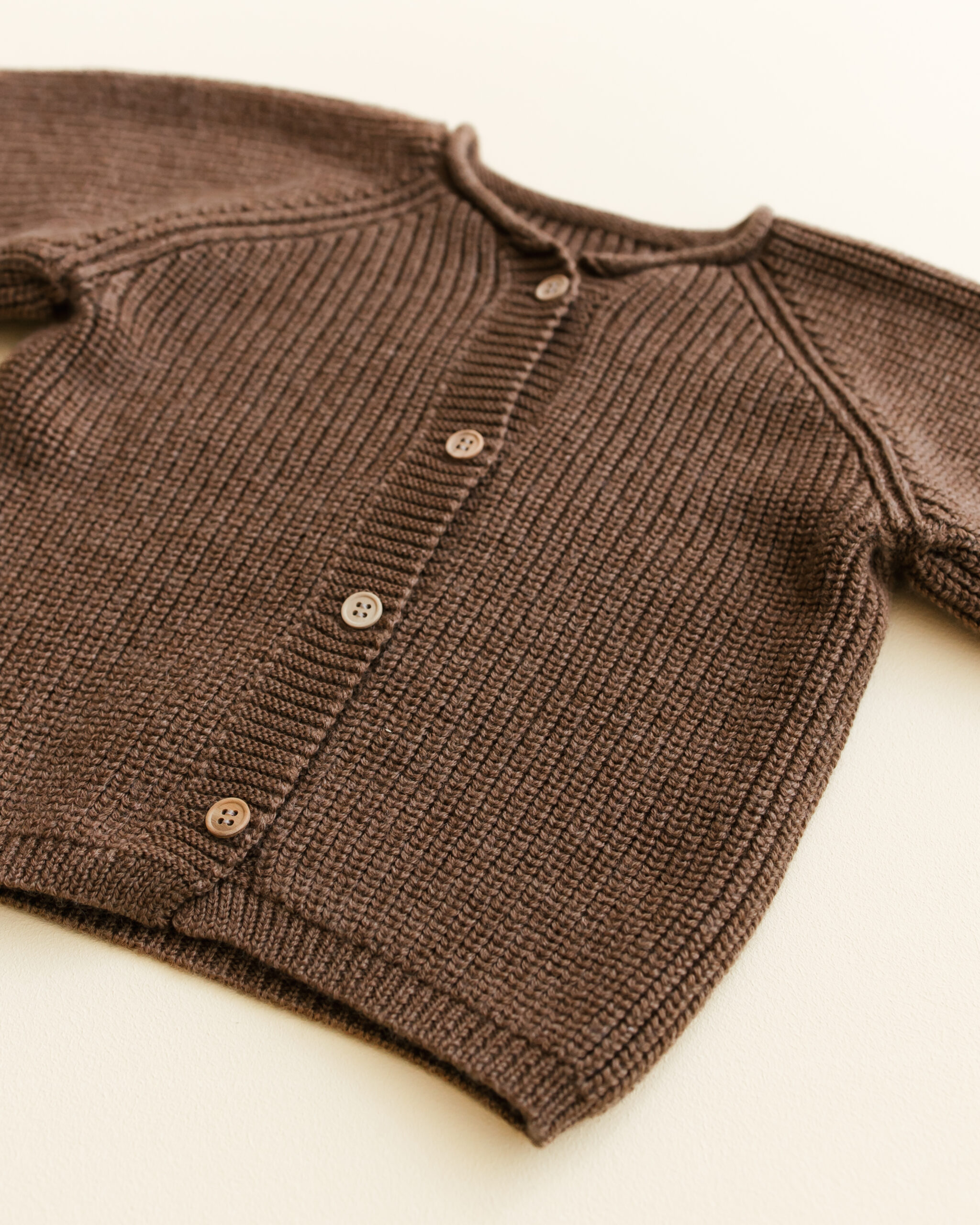 Hvid Cardigan Inga Mocha - Afbeelding 4