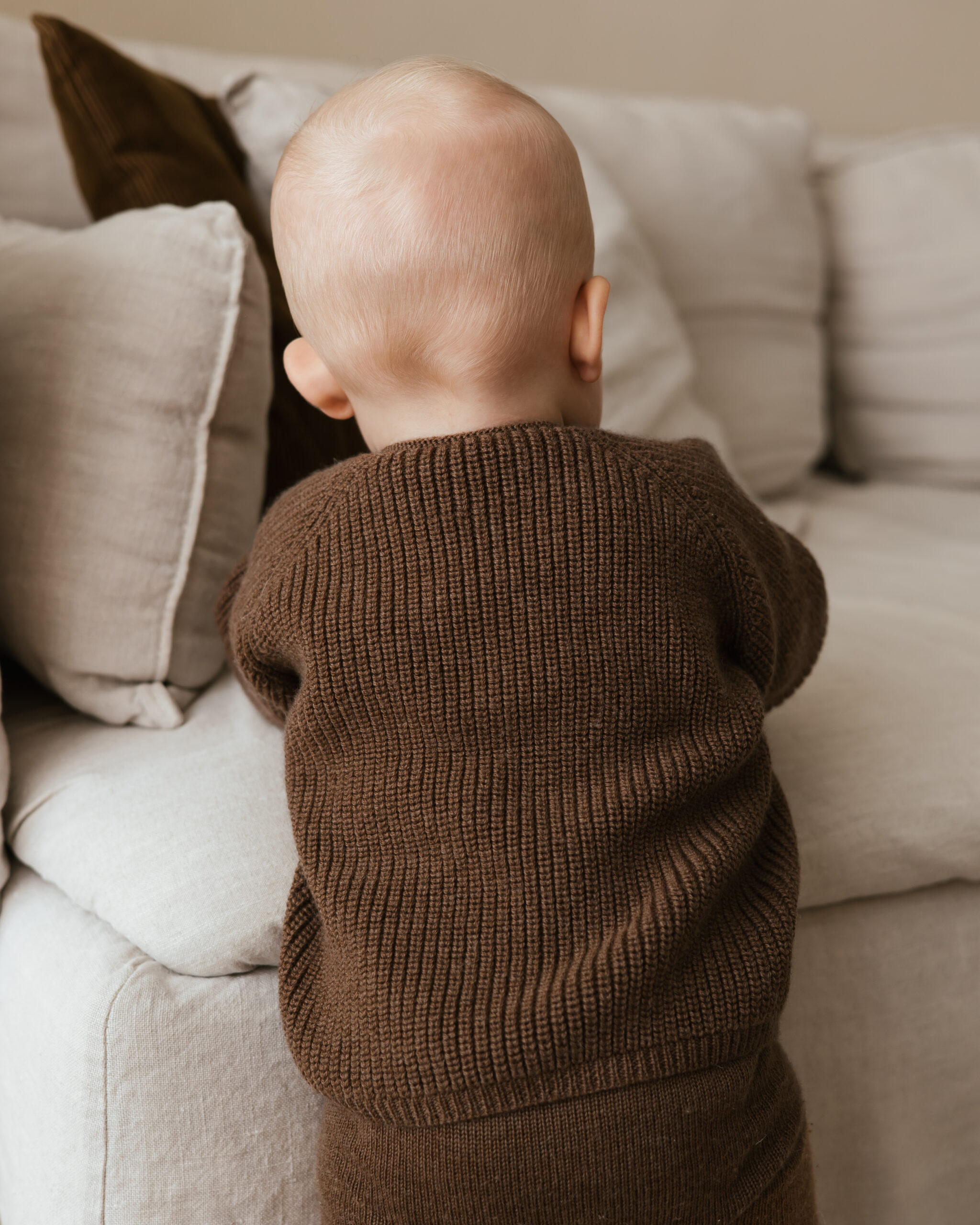 Hvid Cardigan Inga Mocha - Afbeelding 3