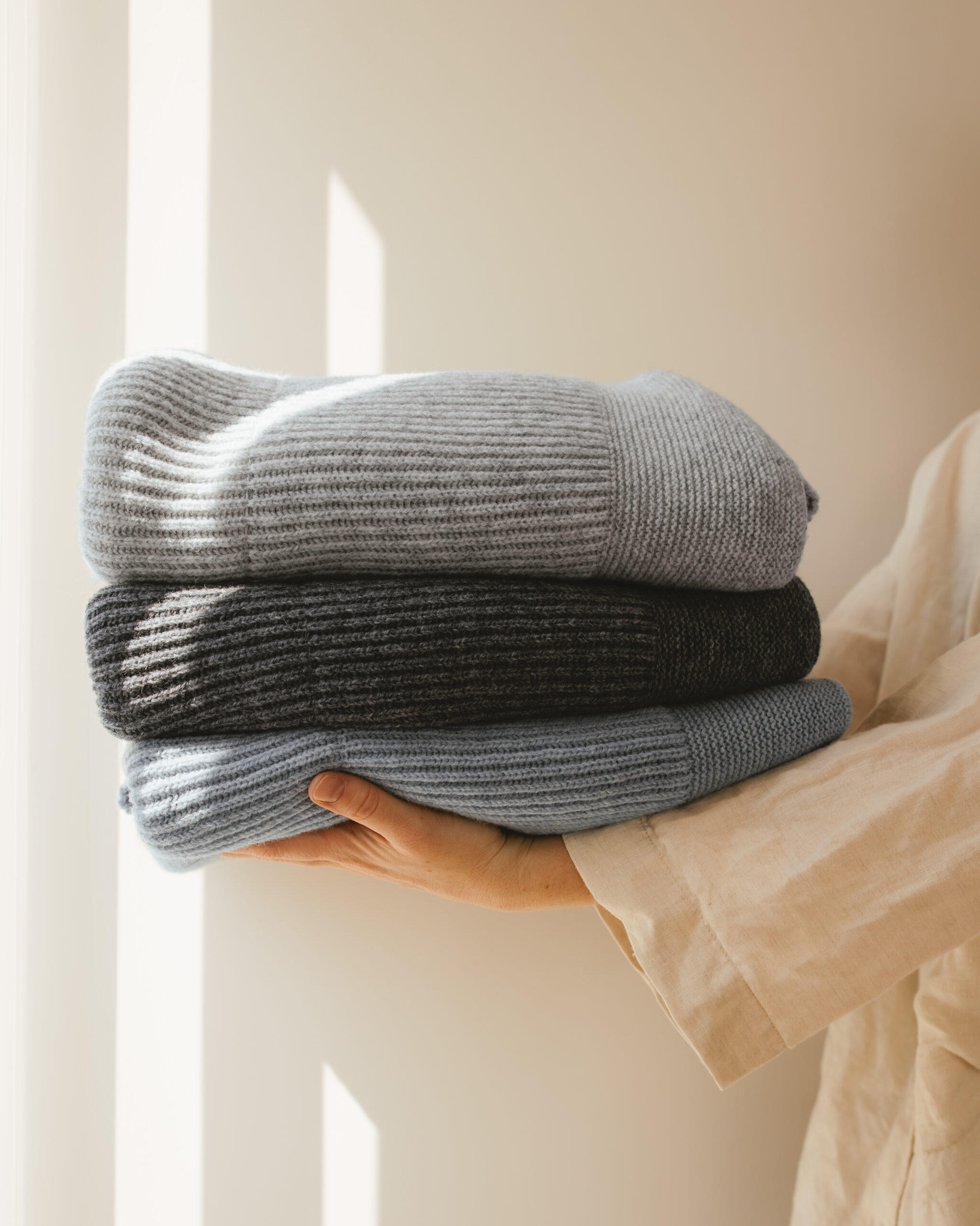 Hvid Blanket Gaston | Soft Grey - Afbeelding 2