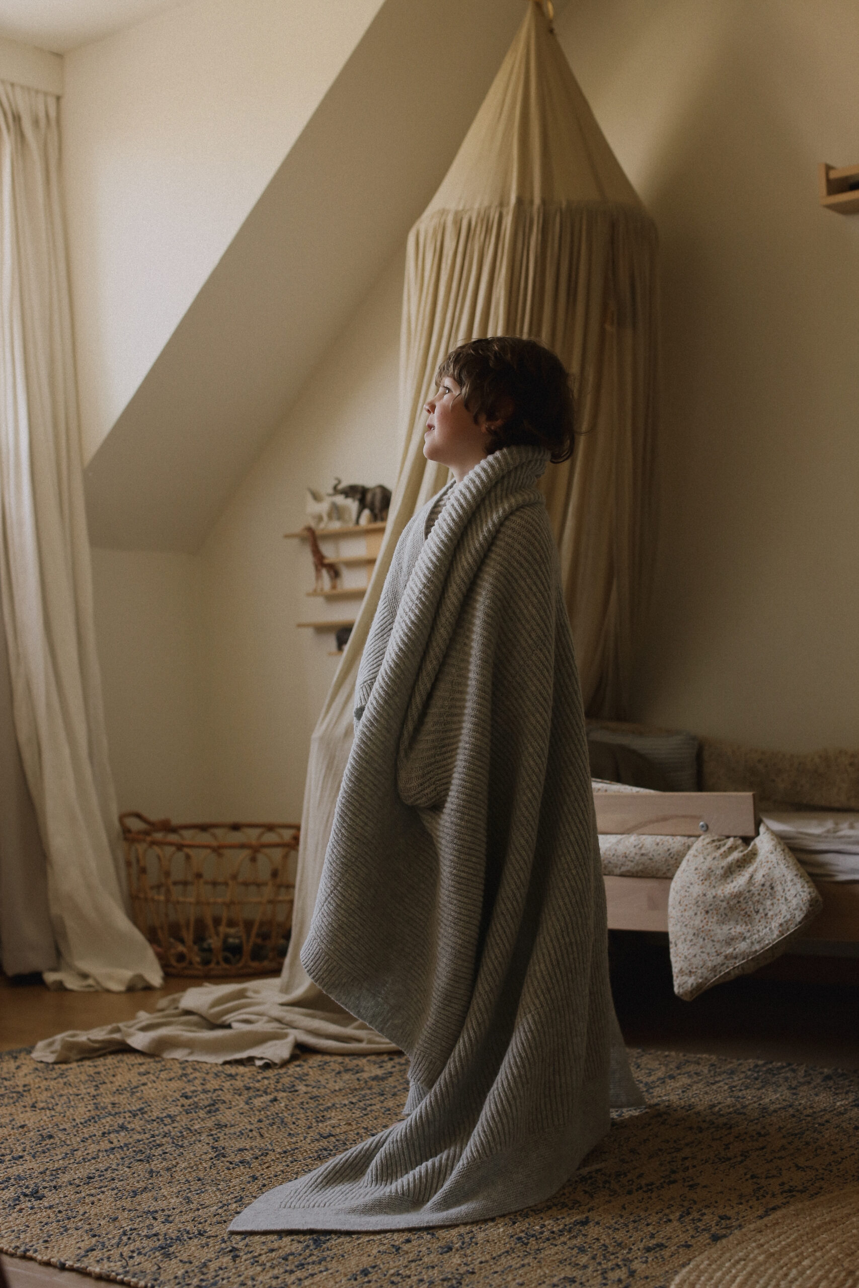 Hvid Blanket Gaston | Soft Grey - Afbeelding 4