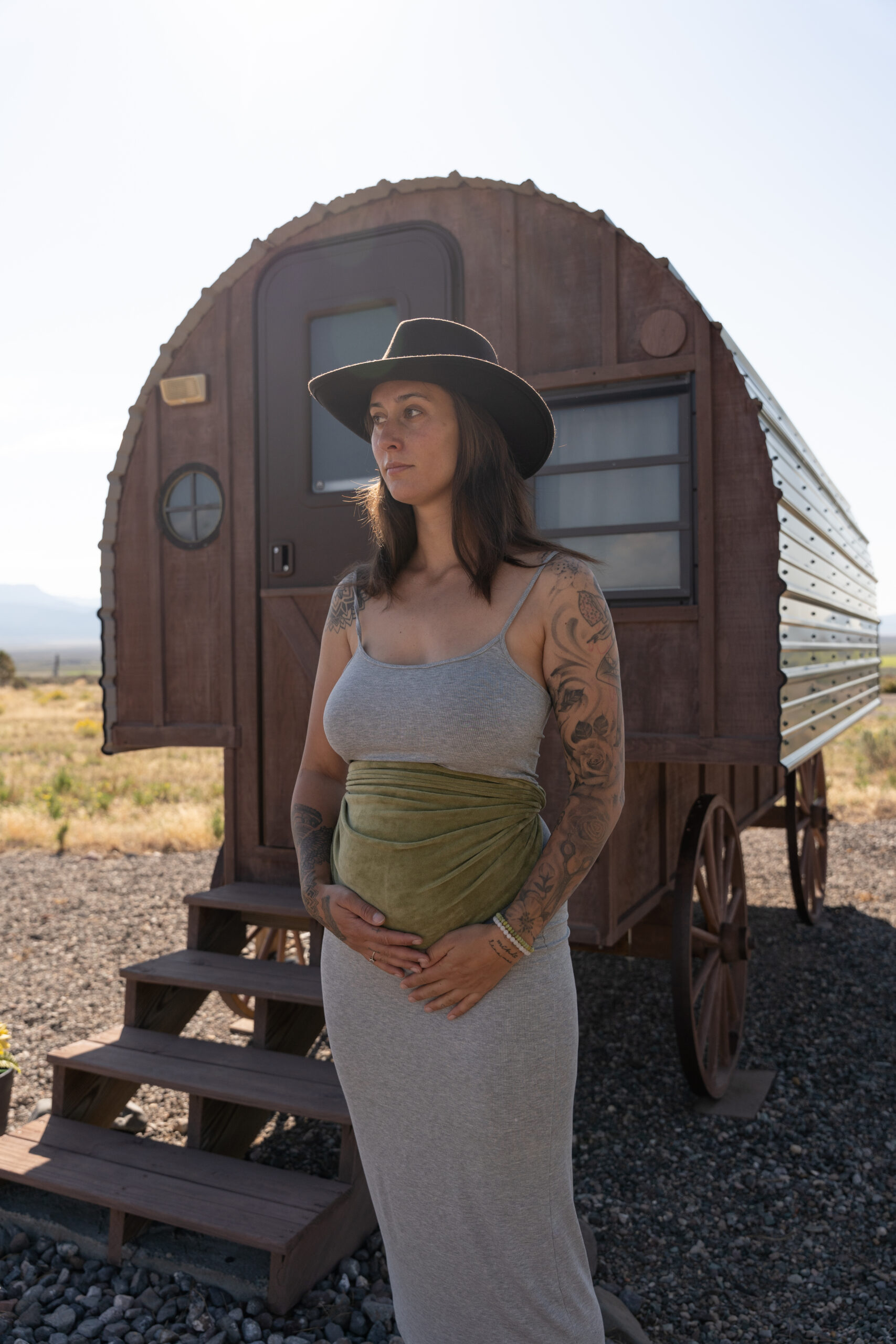 Belly Wrap | Verlours Green - Afbeelding 3