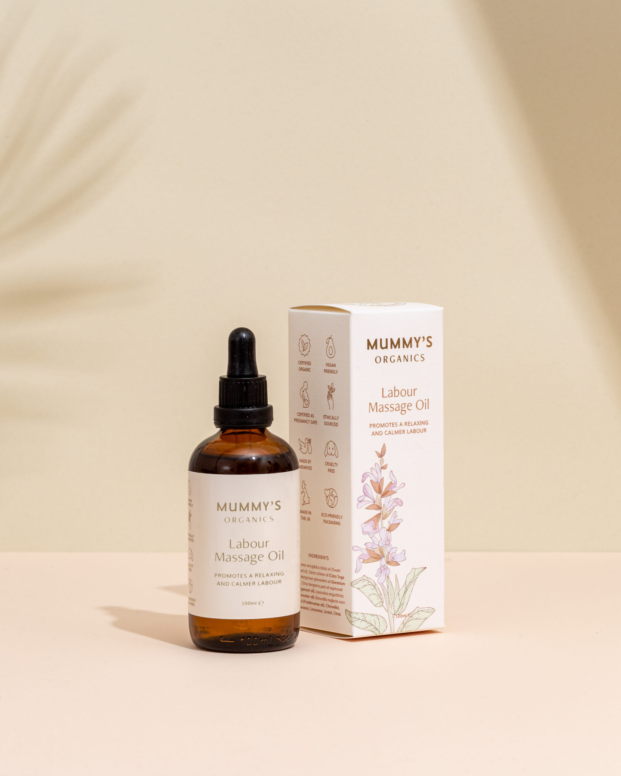 Organic Labour Massage Oil | Clary Sage & Frankincense - Afbeelding 4