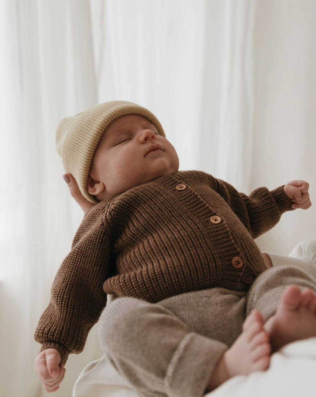 Hvid Cardigan Inga Mocha - Afbeelding 6