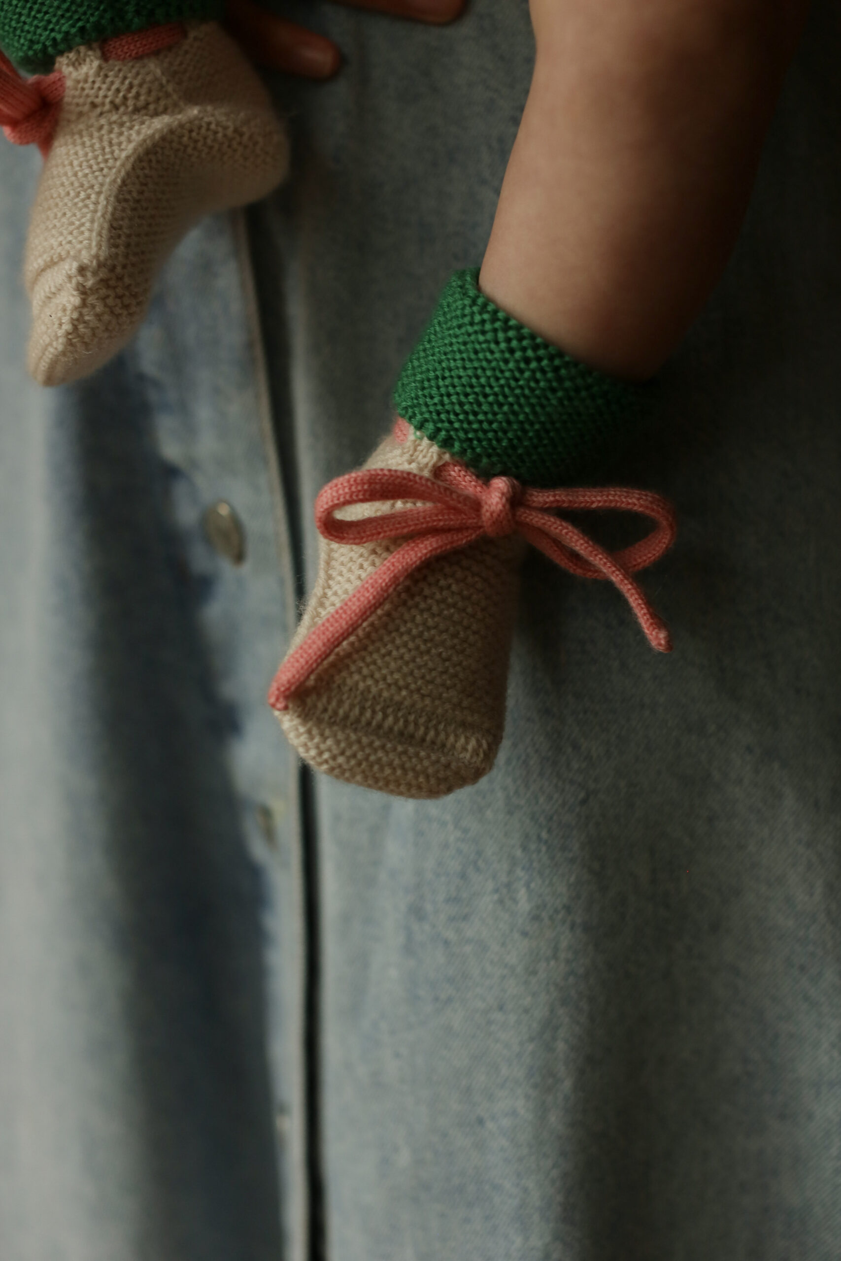 Hvid slofjes Cream/Grass - Afbeelding 2