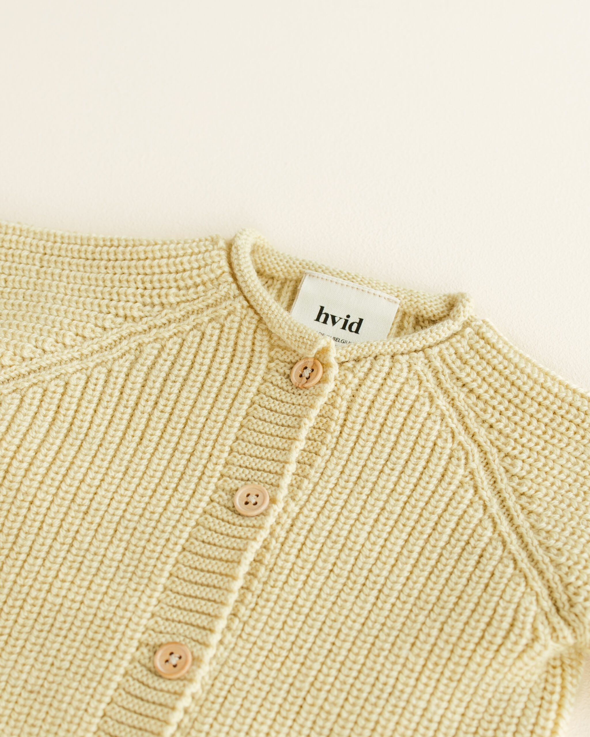 Hvid Cardigan Inga Light Yellow - Afbeelding 3