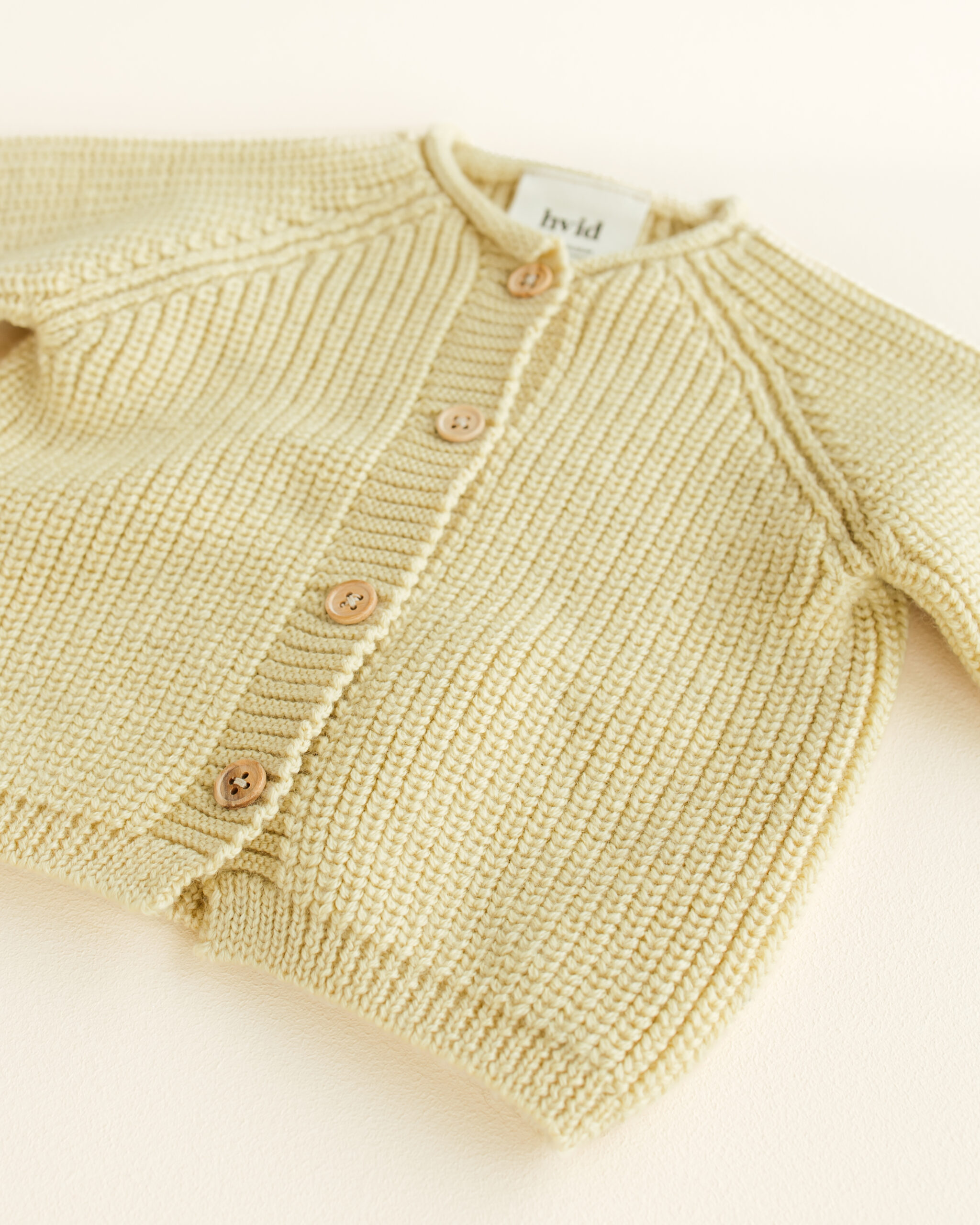 Hvid Cardigan Inga Light Yellow - Afbeelding 4