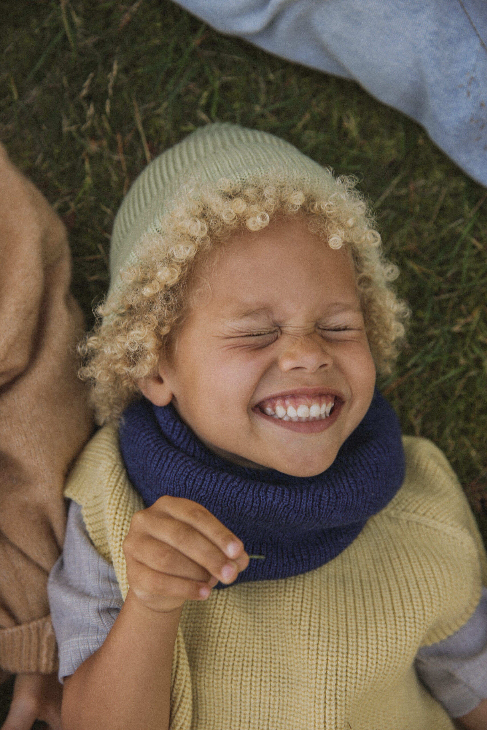 Hvid Tube Scarf Gigi Blue - Afbeelding 3