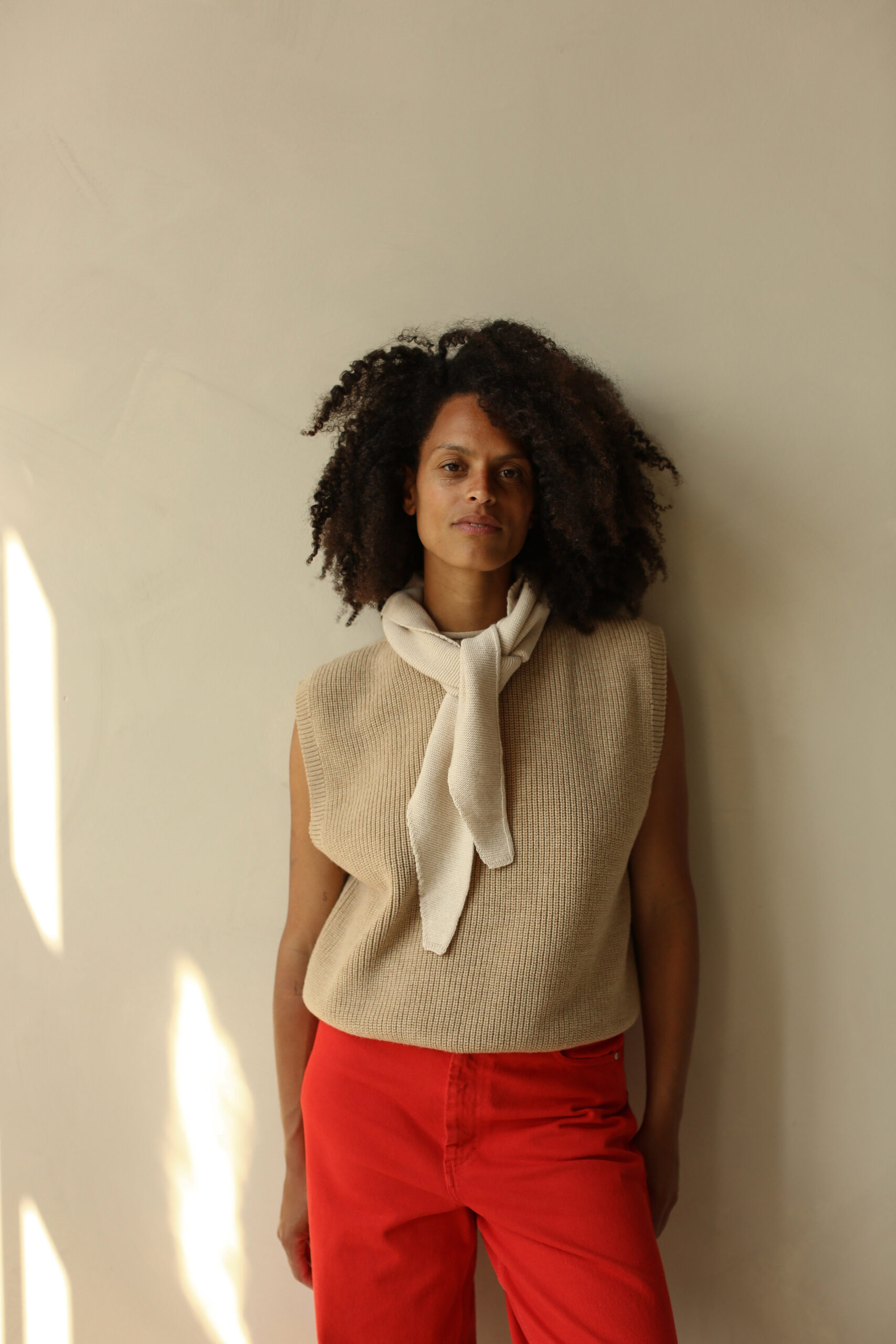 Hvid Vest Helle Adult Sand - Afbeelding 4