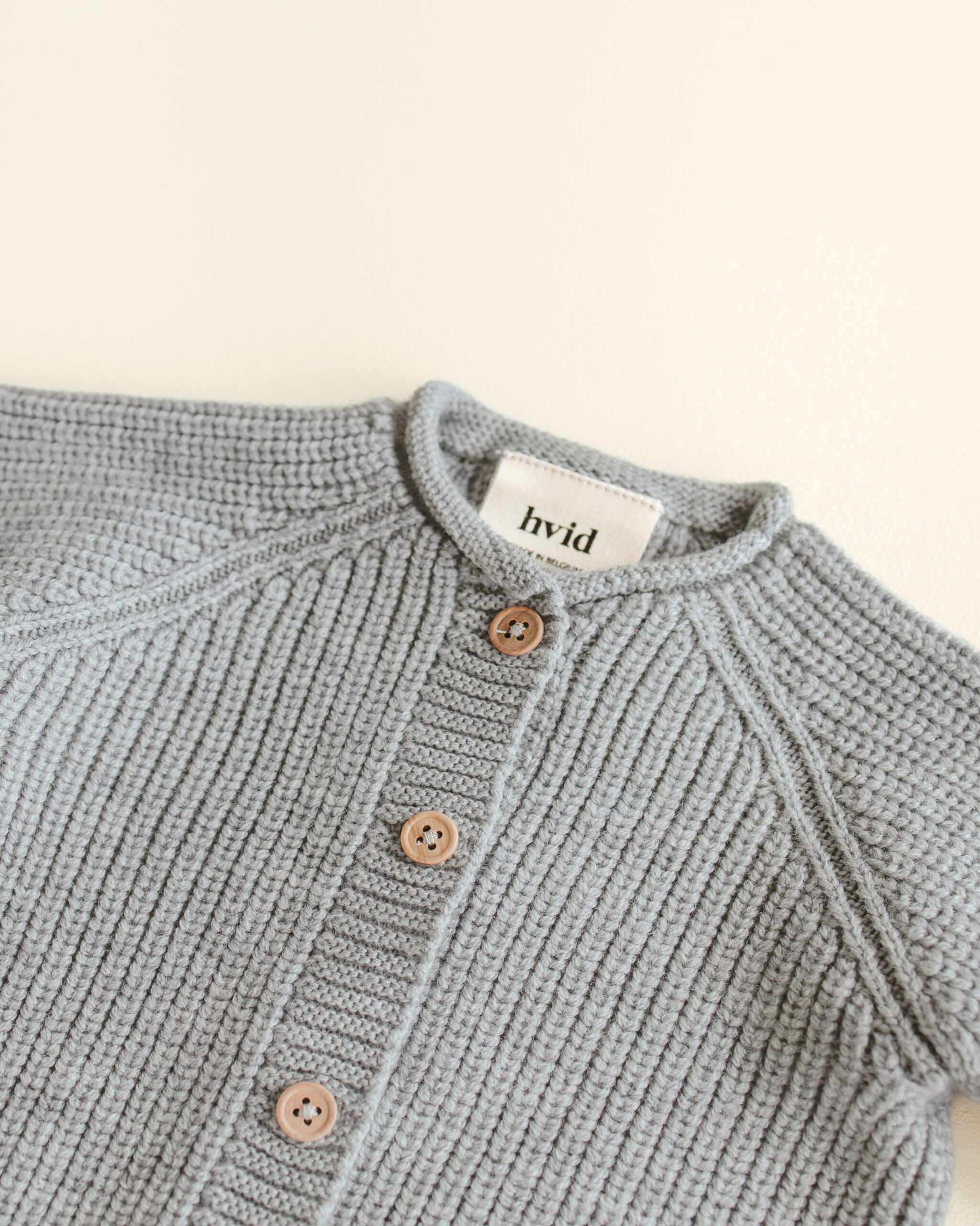 Hvid Cardigan Inga Light Grey - Afbeelding 4