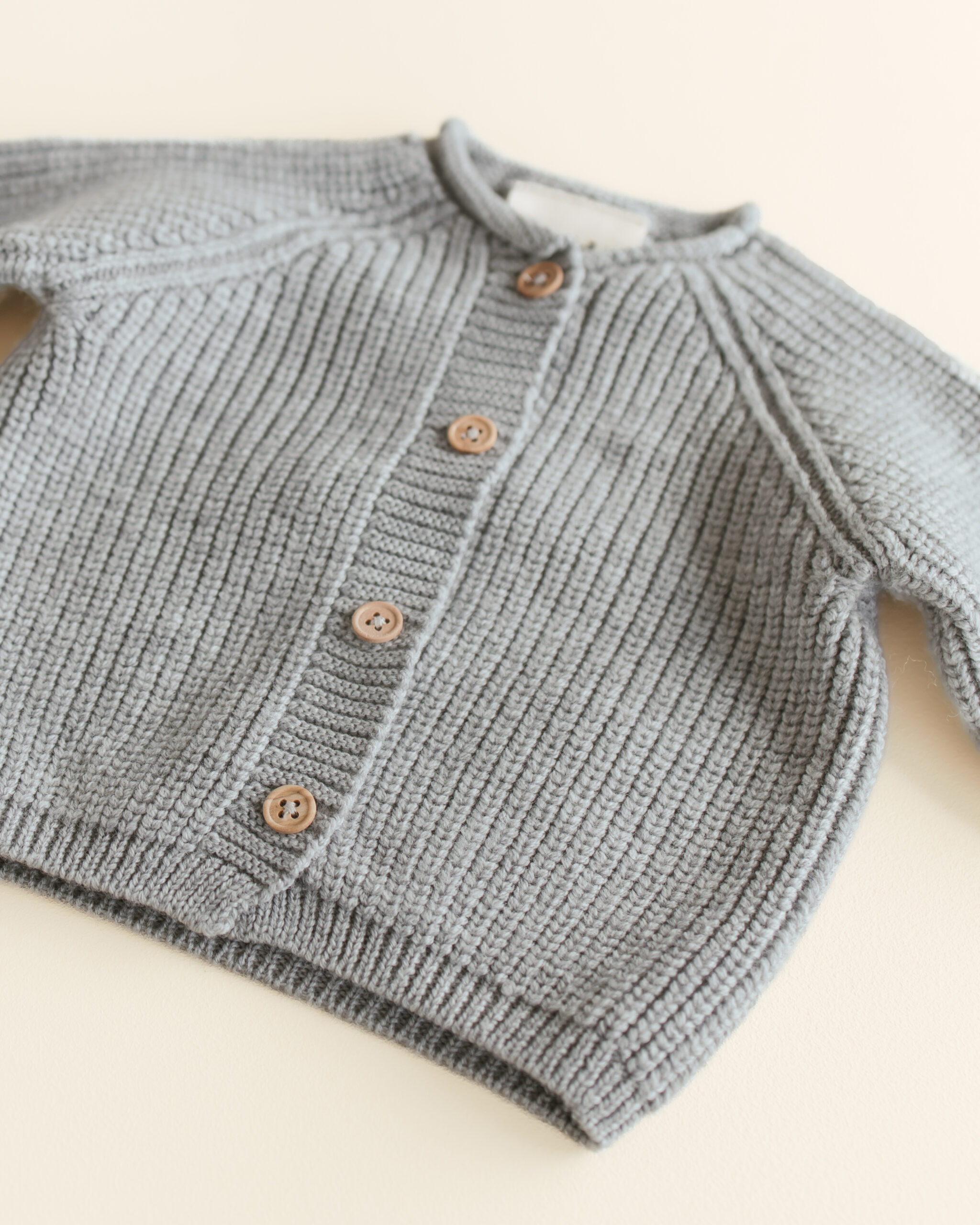 Hvid Cardigan Inga Light Grey - Afbeelding 3