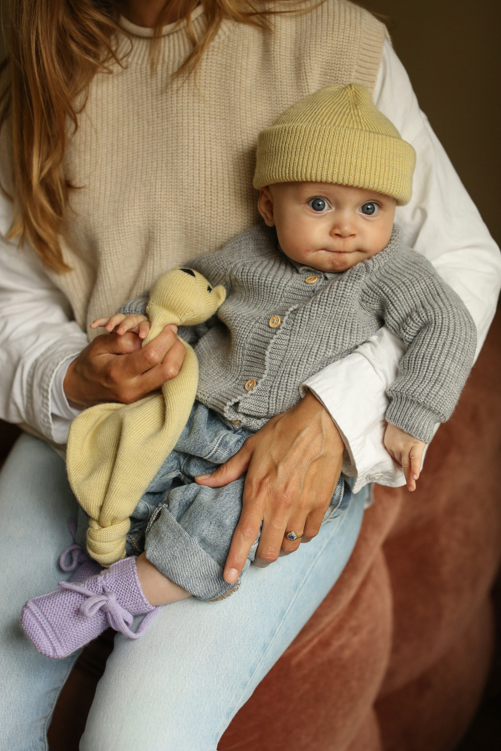 Hvid Cardigan Inga Light Grey - Afbeelding 2