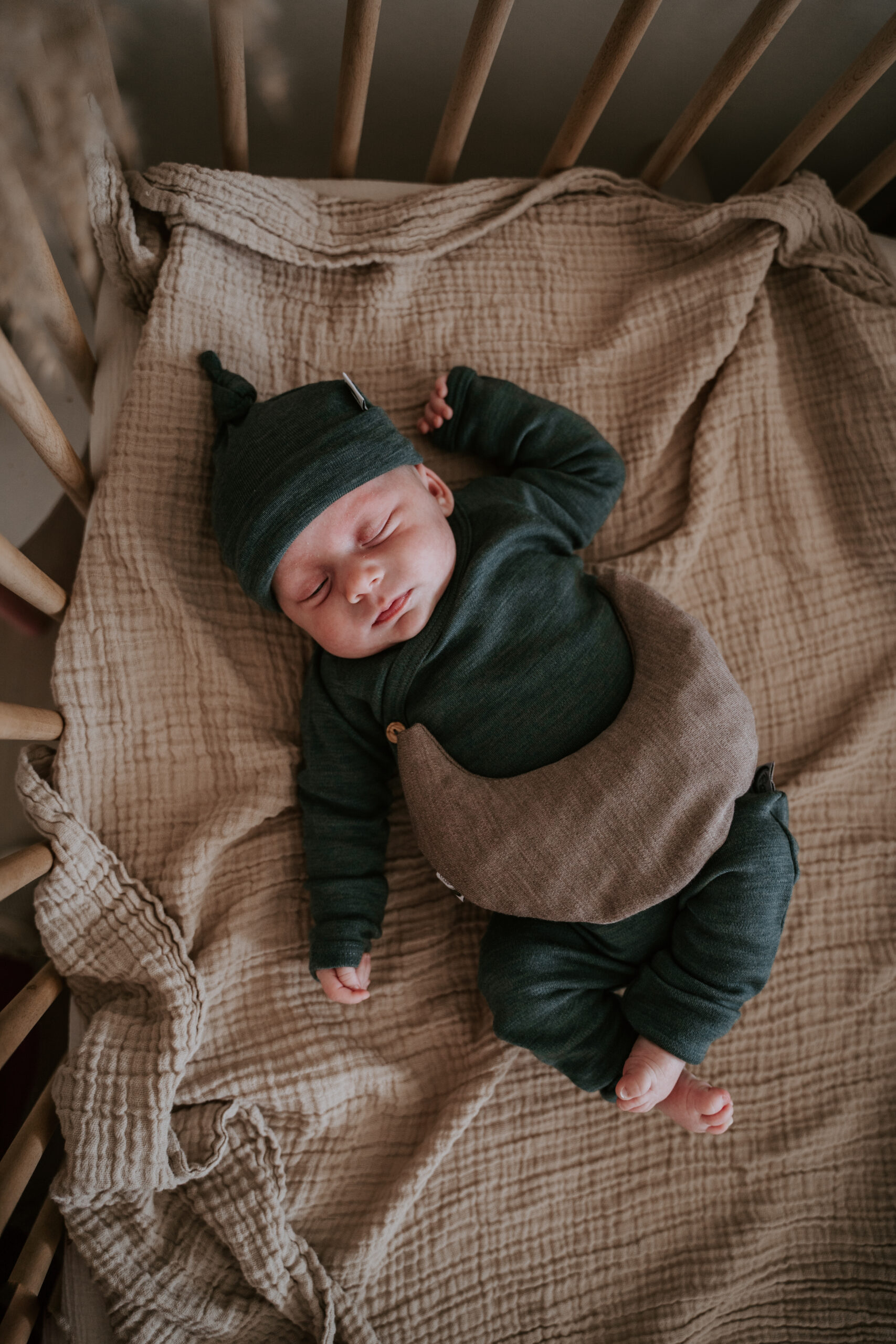 Warmtemaantje Merinowol Taupe - Afbeelding 3