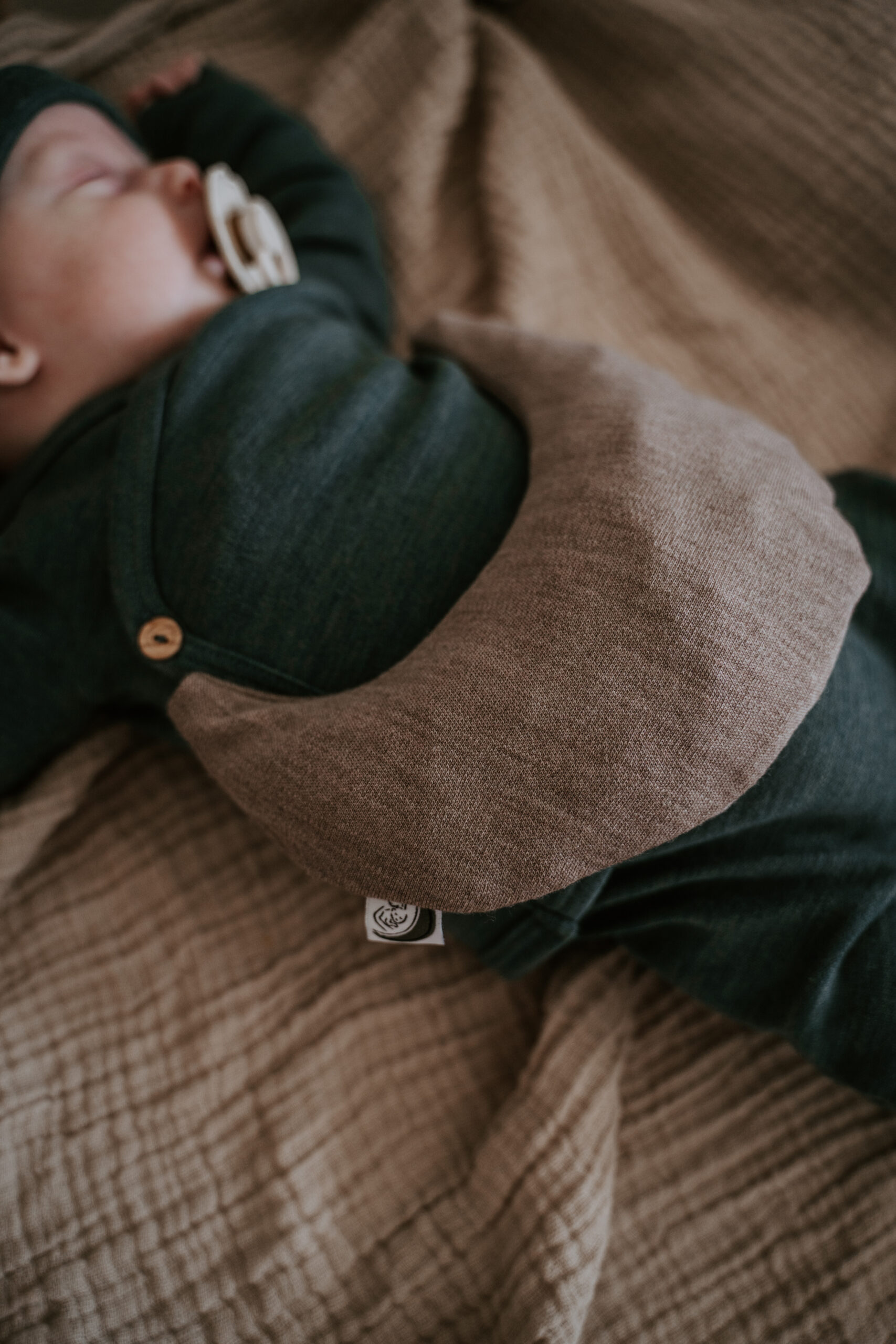 Warmtemaantje Merinowol Taupe - Afbeelding 4